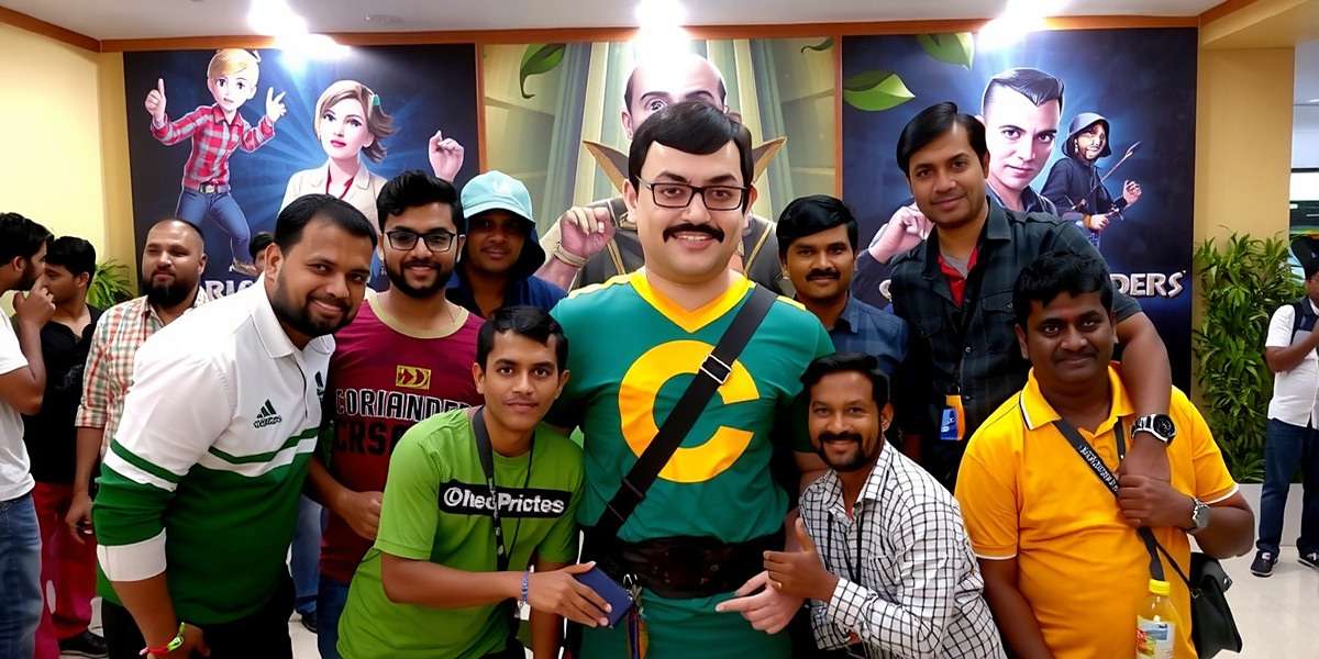 Coriander Crusaders Feud Community Meetup Coriander Crusaders Feud player meetup in Mumbai with fans posing with game characters